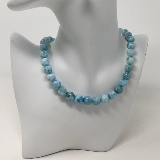 Graduated Larimar Necklace