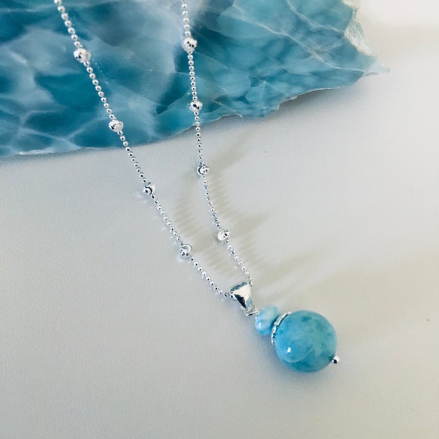 Larimar Pendant Necklace