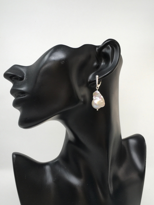 Freshwater Ultra Baroque Pearl Lever-Back Earrings