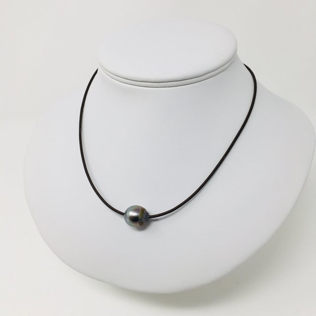 Tahitian Pearl Leather Choker