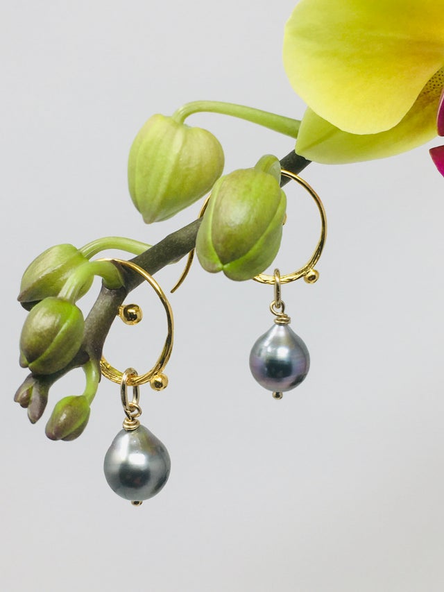 Cultured Tahitian Pearl Earrings