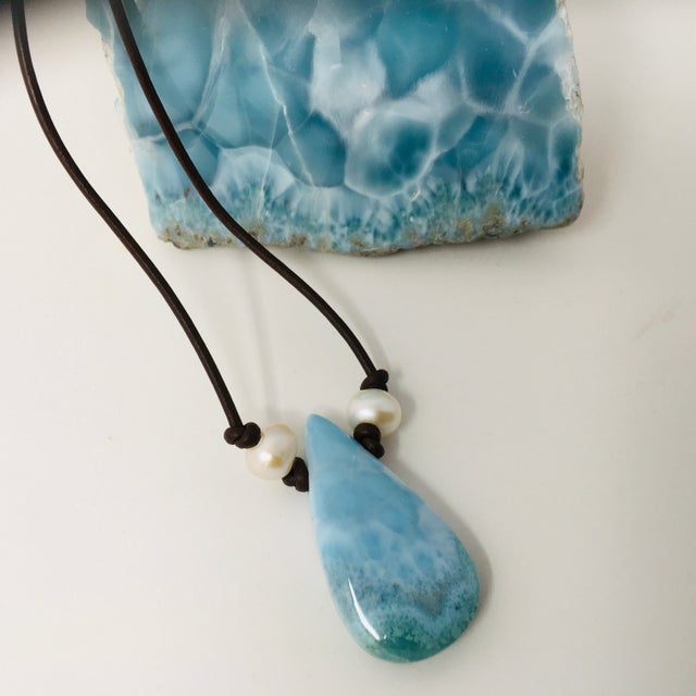 Larimar Teardrop Pendant