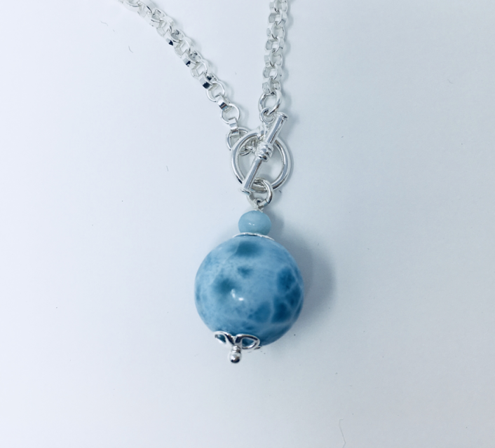 Larimar Toggle Necklace